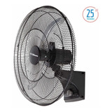 Ventilador Pared Liliana 25 Reforzado Pala Metal Industri Estructura Negro Aspas Gris