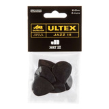 Kit De 6 Paletas Dunlop Ultex Jazz, 2 Mm, 427 Unidades, Fabricadas En Ee. Uu., Color Negro