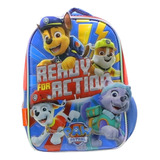 Mochila 12 PuLG Espalda Paw Patrol Ready Int Pw103 Cresko Color Azul Diseño De La Tela Liso