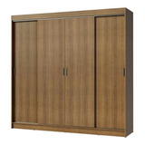 Guarda-roupa Casal Austin Madesa 4 Portas De Correr 3 Gav R Cor Rustic 10285z