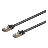 Cable Ethernet Cat7 10 Pies - Negro | 26awg, Blindado,