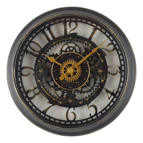 Reloj De Pared Industrial Con Engranaje Recortado