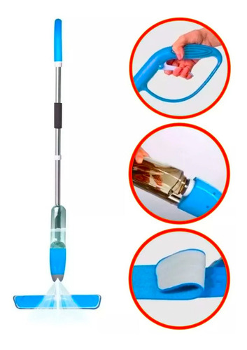 Mopa Spray Mop Trapeador Piso + Rociador Microfibra Lampazo 