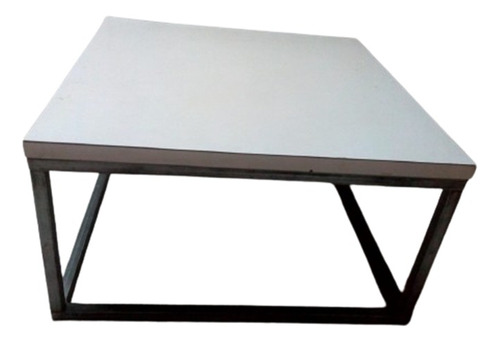 Mesa Cuadrada  Baja Caño Cuadrado Practica 60 Cm Platil