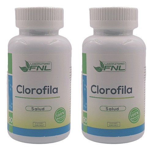 Clorofila Fnl Pack 2 Frascos 90 Cáps C/u Detox Mal Aliento