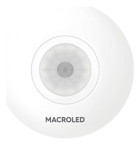 Sensor De Movimiento Techo 6m 360 Regulable Blanco Macroled
