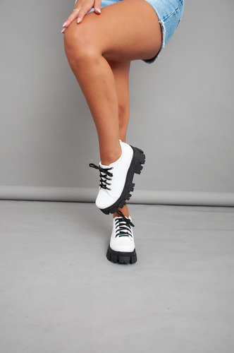 Borcego Zapato Mujer Otoño Cordones Rene Moda 24