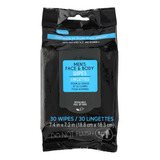 Mens Face And Body Wipes Lingettes Pack 4