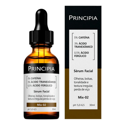 Sérum Facial Mix 02 5% Cafeína + 3% Tranexâmico + Ferúlico Skincare Anti Olheiras e Manchas com 30ml Principia | MercadoLivre