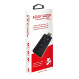 Adaptador Placa De Som Usb 7.1 Entrada P2 Fone E Microfone