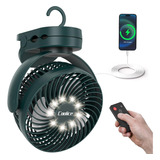 Ventilador De Camping Control Remoto 65hrs 12000mah Ven...