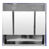 Botiquín Hb 5105 Acero Inox 3 Cuerpos C/repisa + Luz 50x50cm