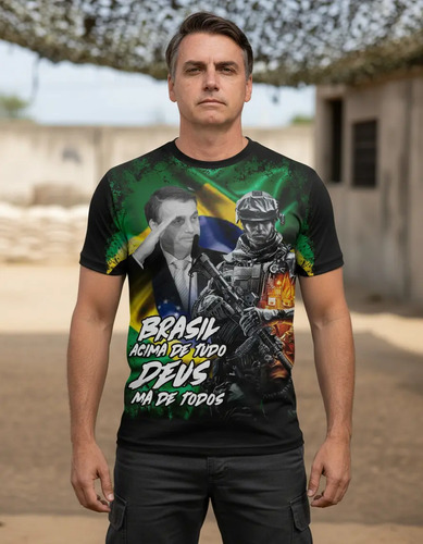 Camiseta Camisa Bolsonaro Presidente 2026 Pátria Brasil 05