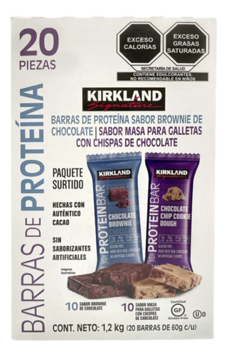 Barras De Proteína Chocolate 20 Piezas 1.2kg Kirkland