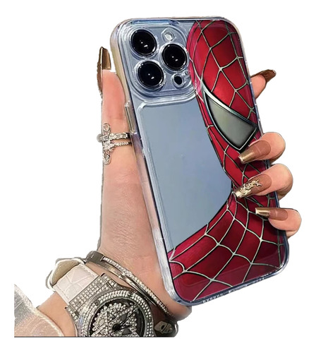 Funda De Teléfono Transparente Spider Man Para iPhone 15, 14