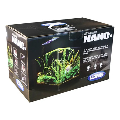 Nano Acuario 14 Litros Mod. 3.6 Con Filtro Y Lámpara Led Env