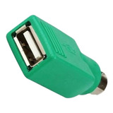 Adaptador Ps2 Macho A Usb Hembra Para Mouse Teclado 2 Pzas