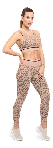 Conjunto Sport Leopardo Calza 10195 + Top 10198 Cocot