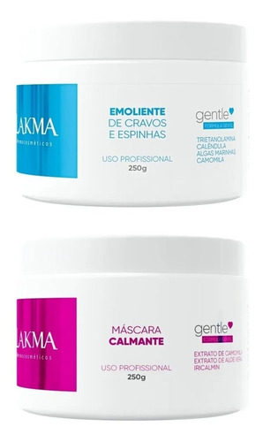 Combo Lakma: Creme Emoliente 250g + Máscara Calmante 250g