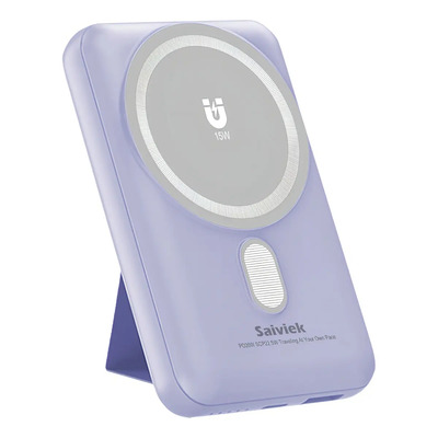 Power bank magnético inalámbrico 10000mah Saiviek T6 Tipo-c 20w y USB-a Qc 22.5w compatible Con iPhone 15\u002F15 Pro y iPhone 14\u002F13\u002F12 | Envío gratis