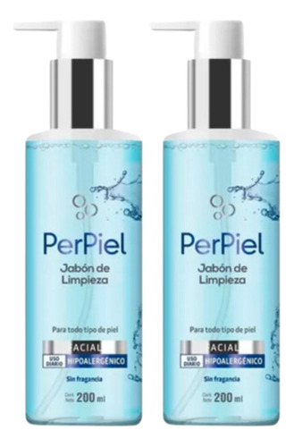 Combo X2 Perpiel Jabon De Limpieza Facial 200ml