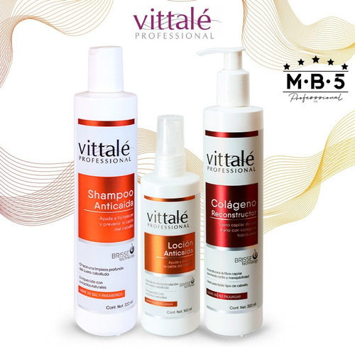 Kit Anticaída Y Cuidado Del Cabello Vittalé 3pz.