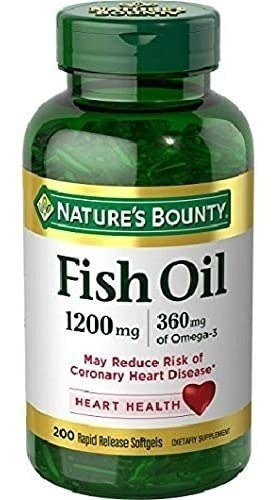 Nature's Bounty Fish Oil 1200mg Omega 3 200 Softgels