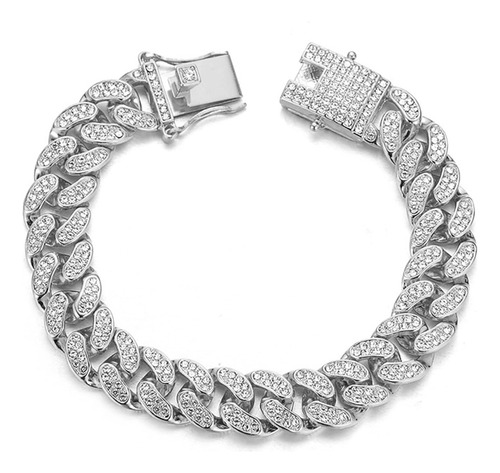 Collar Cadena De Diamantes Brillantes Para Perrito Gato