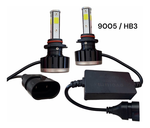 Par Focos Led Faros Automotriz 9005 Hb3 12500 Lumen 4 Caras