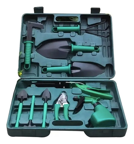 Set Jardinería Huerta Kit Herramientas Maletín Juego 10 Pcs