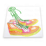 Plancha De Strass Tacha Termoadhesiva Fluo Zapatillas 1u.