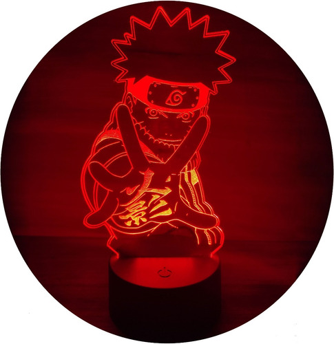 Lampara Led Ilusión 3d Naruto Decoración Anime