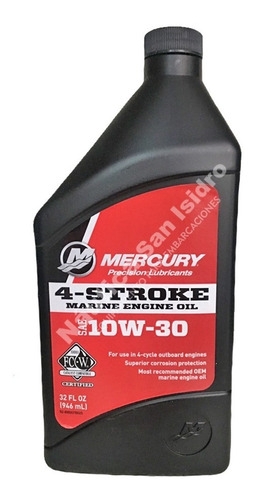 Aceite Mercury Motor Fuera De Borda 4 Tiempos 1 Litro 10w-30