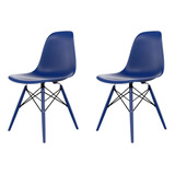 Cadeira Para Sala De Jantar Eames Pp Dsw Inj Azul Bic Gb