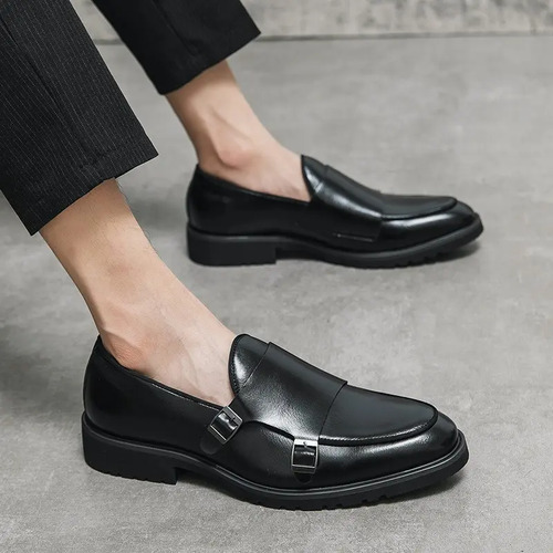 Zapatos Mocasines De Charol Hombre Negros Oxford  De Vestir | Envío gratis