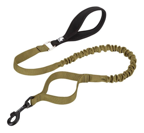 Correa Para Perros Elástica Acolchada Truelove Army Green M