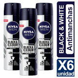 Desodorante Nivea Men Black & White Invisible Pack 6 Unid