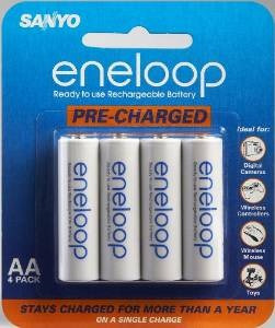 Sanyo Eneloop Aa Nimh Pre-charged Baterías Recargables - 4 P