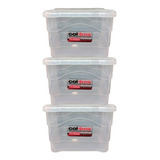 Caja Plastica Organizadora Apilable 25 Lts X3 -  Colombraro