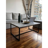 Mesa Ratona Estilo Industrial -hierro Y Madera-