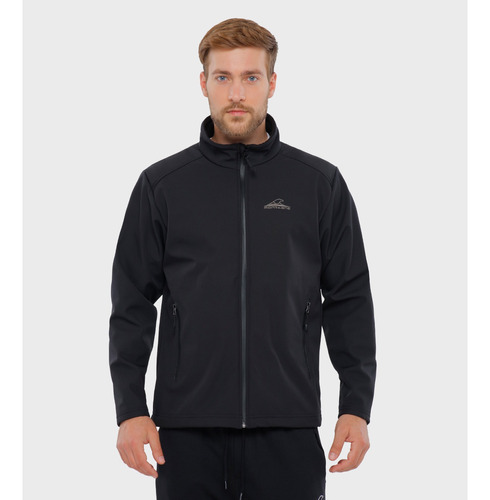 Campera Thron Negro Hombre Montagne Repelente Agua 