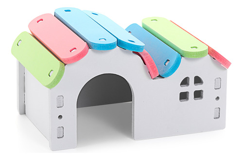 Hamster House Rainbow Hamster Toys Pequenos Animais De Madei