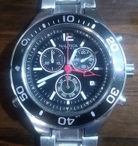 Reloj Nautica Steel Sumergible 100mts, Cronógrafo