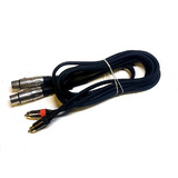 Cable 2 Canon Hembra Xlr A 2 Rca Macho Metal 1 Mts Todelec