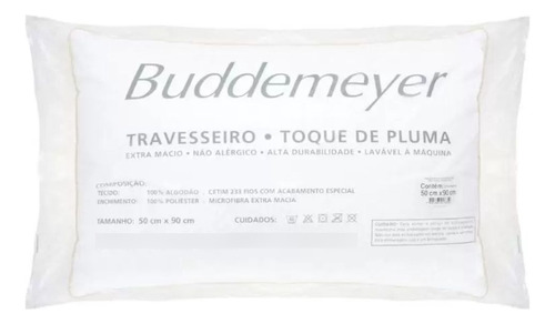 Travesseiro Buddemeyer Toque De Pluma 50x90cm