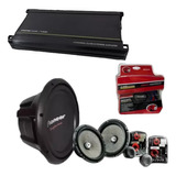 Paquete Woofer+set De Medios+amplificador Nano 1600+kit 4