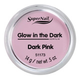 Supernail Glow In The Dark Acrilico Polvo Rosa, 0.5 Onzas