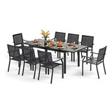 Set De Mesa Y Sillas De Jardín 9 Pzas. Compatible Con Bistro