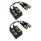 Kit 2 Conversor Balun Passivo Engate Rápido 8mp Full Hd