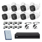 Kit Video Vigilancia 8 Cámaras 5 Mp Dahua Cctv 3 Tb Baluns